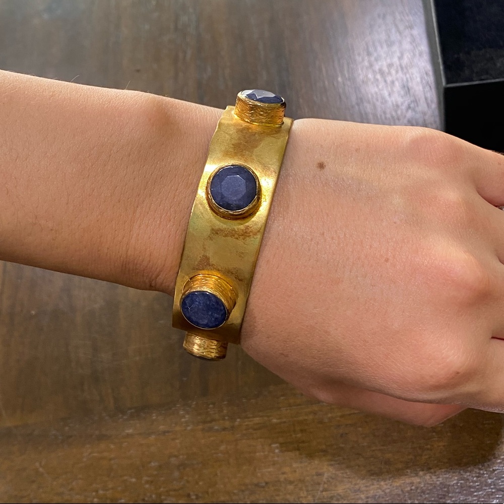 Solid Copper Gemstone Bracelet made in Turkey.